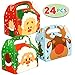 JOYIN 24 PCS 3D Christmas House Cardboard Treat Boxes (6