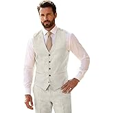 High-End Suits Linen Suits for Men Beach Summer Wedding Groomsmen 2 Piece Silm Fit Casual Light Suit Men's Tuxedos Vest Pant