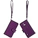Wisdompro Case for Samsung Galaxy S5 Mini, PU Leather Folio Flip Protective Wallet Case Phone Cover with Credit Card Slots, Wrist Strap and Magnetic Closure for S5 Mini (Not Fit for S5) - Purple