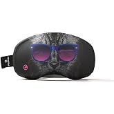 GOGGLESOC Pro Microfiber Goggle Lens Cover | Made from Recycled Plastic Bottles, Silicone Backed Grip, Lens Cloth, Lens Protection, Universal Fit, Ski, Snowboard
