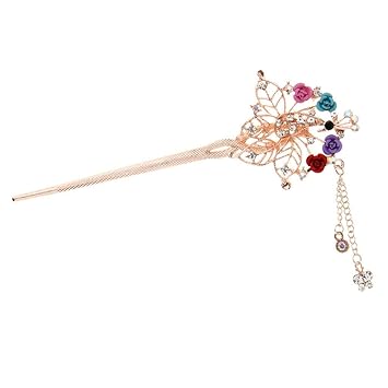 Amazon Com Mopolis Crystal Hair Stick Chopstick Bun Holder Metal