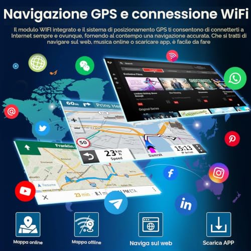 NHOPEEW 4+64G Car Stereo for BMW X3 E83 2004-2012 - 9 Inch Android Stereo with Wireless Carplay and Android Auto - Mirror Link Steering Wheel Controls Split Screen+ Rear Camera and Microphone