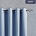 jinchan Thermal Blackout Curtains for Bedroom Energy Saving Lined Drapes Elegant Privacy Grommet Top Window Curtain for Living Room 84 Inch Length Blue Sold Individually