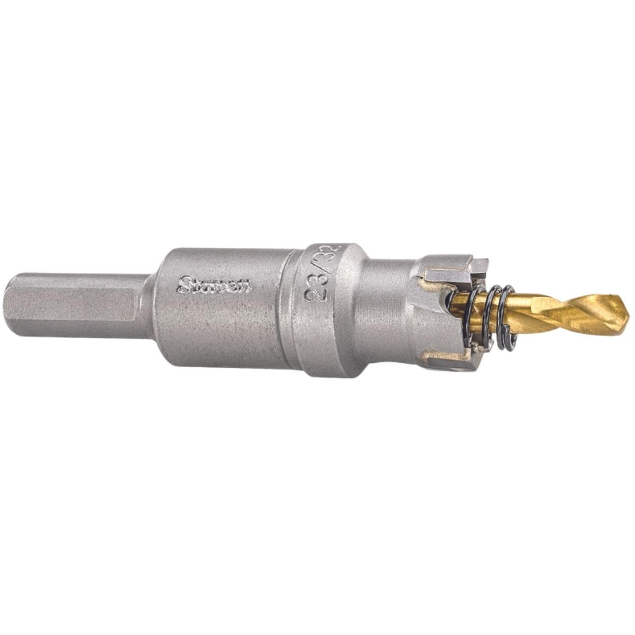 Starrett Tungsten Carbide Tipped Hole Saw - SM18 Sheet Metal Cutter With Arbor & Pilot Drill Bit - For Drilling Stainless Steel Aluminum Alloy - 18MM — image 1
