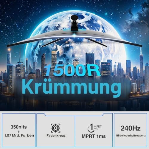 Z-Edge AGEX 34 Zoll 240Hz Curved Gaming Monitor 3440x1440 VA DP1.4 HDMI2.1