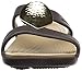 crocs Women's Sanrah Embellished Sandal, Espresso/Gold, 9 M US