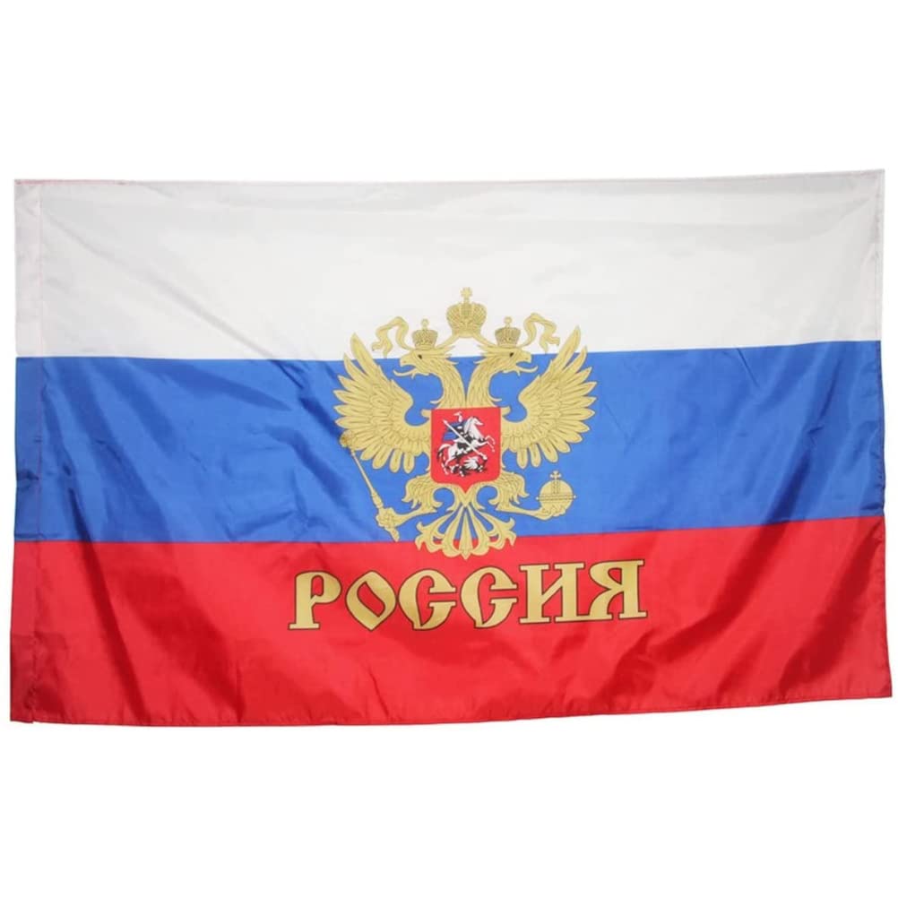 Tianbi Russia National Flag, Polyester Flag Banner for Indoor & Outdoor Use, 90 * 150cm, Blue & Red