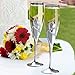Sparkling Wedding Accessories Love Champagne Flute (Set of 2), Silver