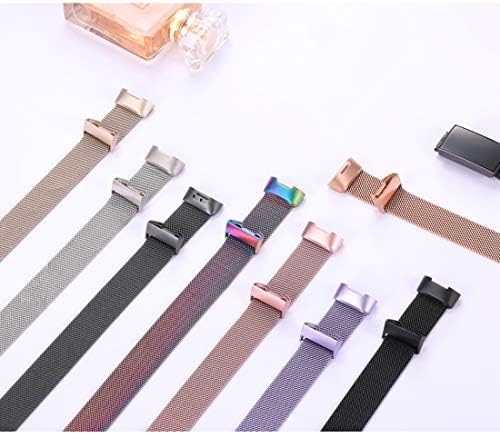 Faliogo Correa de Repuesto Compatible con Fitbit Charge 3 Correa/Fitbit Charge 4 Correa, Pulsera Ajustable de Metal de Acero Inoxidable para Charge ...