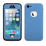 iPhone 5S/5/SE Waterproof Case,Mangix Underwater, Dust Proof,Shockproof Case with Touched Transparent Screen Protector,Protective Cover Case With 3.5mm AUX Cable for iPhone 5S/SE (Blue)