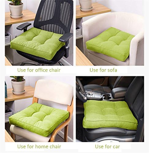 Uther Square Pillow Chair Pad Thickened Tatami Cushion Indoor Outdoor Office Pad (Lime green,40x40cm)