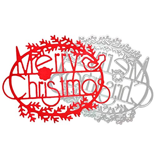 TOPUNDER Merry Christmas Metal Cutting Dies Stencils Scrapbooking Embossing DIY Crafts