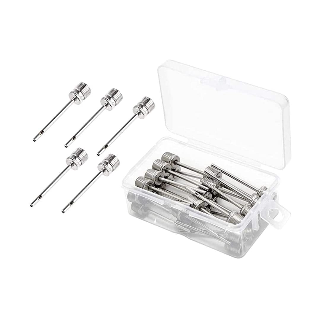 VOANZO Ball Pump Needles, 30 Pack Ball Pump Needles Stainless Steel Ball Pump Needles Tip for Football, Basketball, Soccer, Volleyball, Netball, Handball and All Other Sports Balls