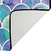 Naanle Watercolor Rainbow Mermaid Scale Non Slip Area Rug for Living Dinning Room Bedroom Kitchen, 4' x 5'(48 x 63 inches), Colorful Nursery Rug Floor Carpet Yoga Mat