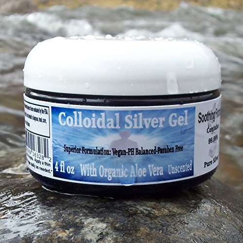 Superior Colloidal Silver Gel Big 4 oz. Jar Made with Organic Aloe Vera