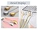 Turbokey Appetizer Cake Fruit Forks Set of 8,Gold Leaf Cocktail Picks 4.7 Inches Tasting Dessert Forks Kitchen Accessory Wedding Party (8 Forks-Gold)
