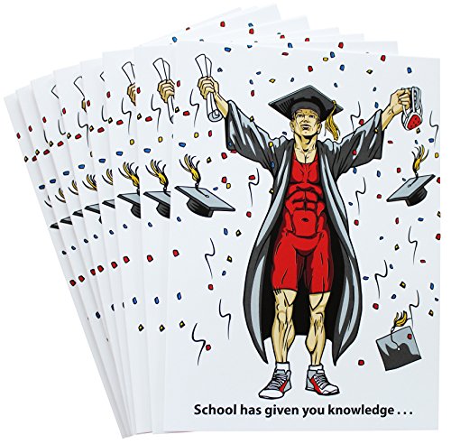 Wrestling Grad 8 Pack Greeting Cards & Envelopes by Cauliflower Wrestling
