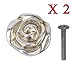 Dimart 2pcs Antique Silver Rose Door Cabinet Drawer Furniture Knob Handle Pull Hardware 33mm