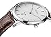BUREI Men's Quartz Wrist Watches with Sapphire Crystal Brown Leather Strap