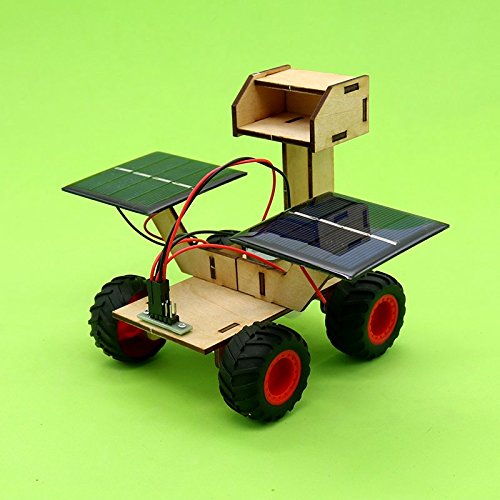 Wood Solar Car - DIY Assemble Toy Set Solar Powered Car Kit Science Educational Environment-friendly Toys Stem Toy for Boys Girls Kids Students 8 years up