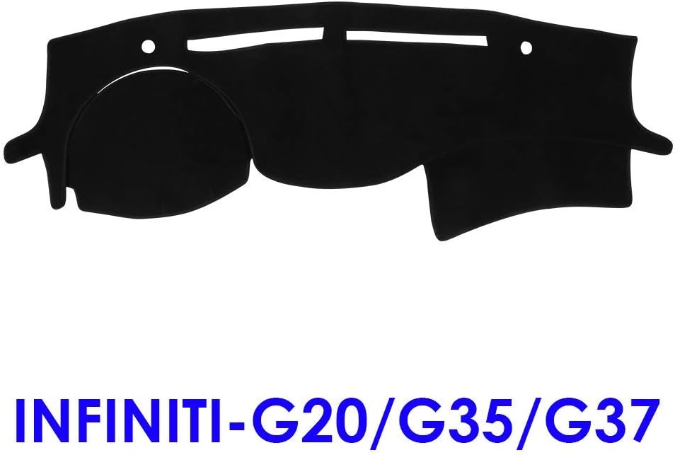YRCP Dashboard Covers for Infiniti G20 G35 G37 2008-2013, Anti-Slip Dash Cover Mat Pad, Block UV (Black) MR067