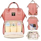 Sunveno Mummy Maternity Nappy Bag Brand Large Capacity Baby Bag Travel Backpack Desiger Nursing Bag for Baby Care Pink