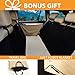 Dog Car Seat Cover Hair Free Rear Bench, Convertible Black Hammock Shaped Comfort Accessory for Cars, SUVs & Trucks. Waterproof, Nonslip, Washable Pet Backseat Protector, Pets Blanket & Bag
