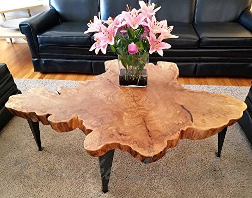 Large Tree Slice Coffee Table- Live Edge Table- Round Coffee Table- Natural Edges- Crosscut Slab- Elm- Reclaimed Wood- Log Table