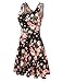 Doublju Midi Floral Dress Party Flare Tank Skater Dress for Women with Plus Size (Made in USA)