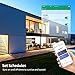 HHGAOKO Wifi Smart Wall Light Switch,Tempered Glass Panel Touch Light Switch 2 Gang 1 Way Switch,Suitable for 1 Gang Wall Box, Timer Function,Wireless Lighting Control (2 Gang Light Switch White)
