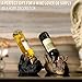 ARAIDECOR Playful Wolf Wine Rack Wine Holder Sculpture Home Decor or Restaurant Setting Statue