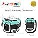 PicassoTiles PET4FUN PN935 Portable Pet Puppy Dog Cat Playpen Crates Kennel w/Water Resistant 600D Oxford, 210D Nylon, Carrying Bag, Collapsible Bowl, Removable Mesh Cover 2 Sizes