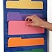 Door Hanging File Folder Organizer + 2 Hangers; Wall or Over Door Mount [Blue]