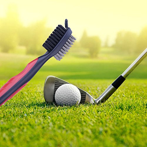 YiwerDer Golf Brush and Club Groove Cleaner by in 6 Different Colors and Packs For Golf Shoes/Golf Club/Golf/Golf Groove/w 2 Ft Retractable Zip-Line Aluminum Carabiner Easily Attaches to Golf Bag