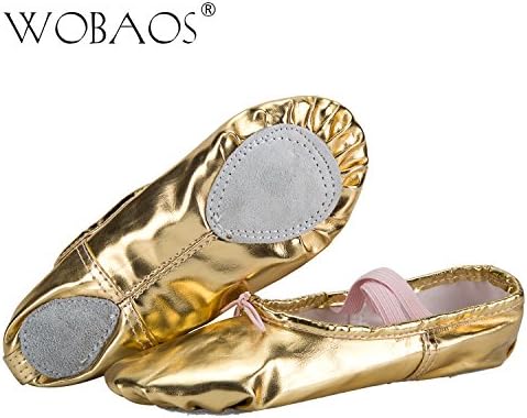 WOBAOS Ballet Slippers Canvas Dance Gymnastics Yoga Shoes Flats For Girls(Women/Big Kid/Little Kid/Toddler)