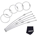 eBoot 10 Pack Stainless Steel Wire Keychain Cable Key Ring, 2 mm