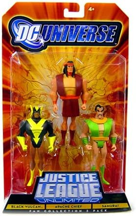 DC Universe Justice League Unlimited Black Vulcan, Apache Chief, and Samurai