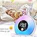 Geekroom Alarm Clock Wake up Light, Night Light Wireless Speaker, 5 Colors Clock, 4 Brightness Table Lamp for Bedroom, Living Room, Party, Camping