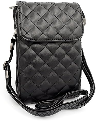 Dlames Womens PU Leather Cell Phone Shoulder Bag Small Crossbody Purses Pouch Lady Wallet with Shoulder Strap