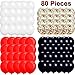 80 Pieces Pirate Party Balloons Set Confetti Balloons Latex Balloons for Birthday Baby Shower Wedding Graduation 4th of July Decorations, 12 Inch (Red, Black, White)