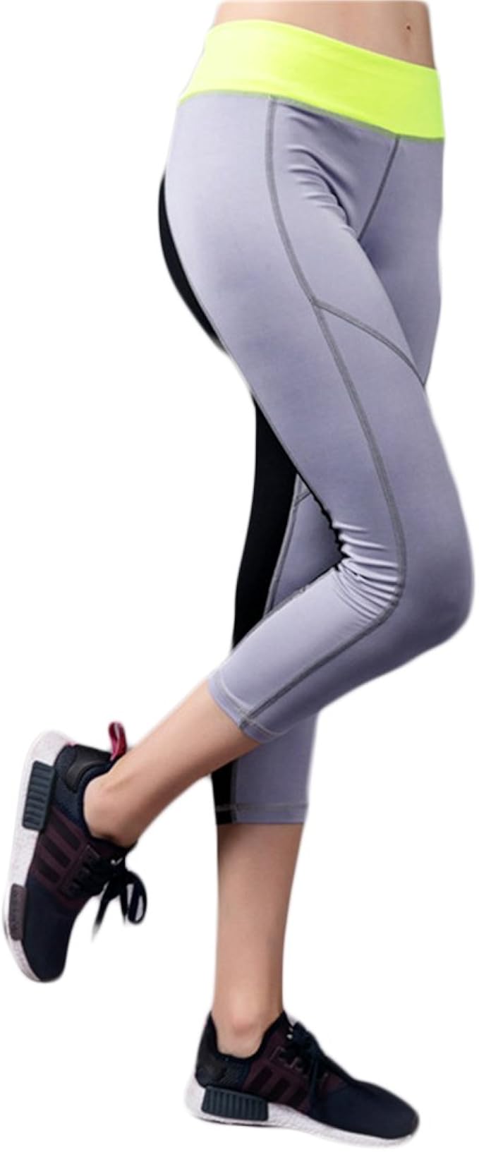 Gwell Femme Leggings de Sport Pantalon Ballet Danse Leggings 3/4 Yoga