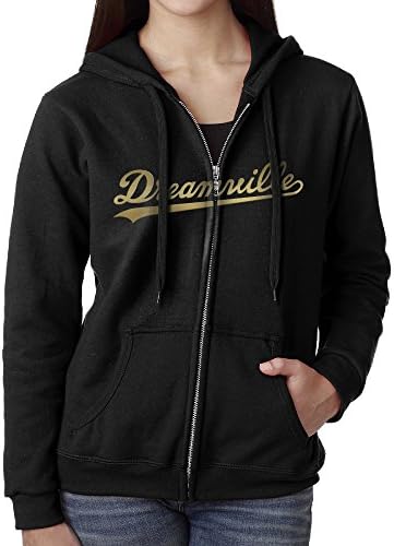 Women's J. Cole Dreamville Records Full Zipper Pocket Hoodies Medium