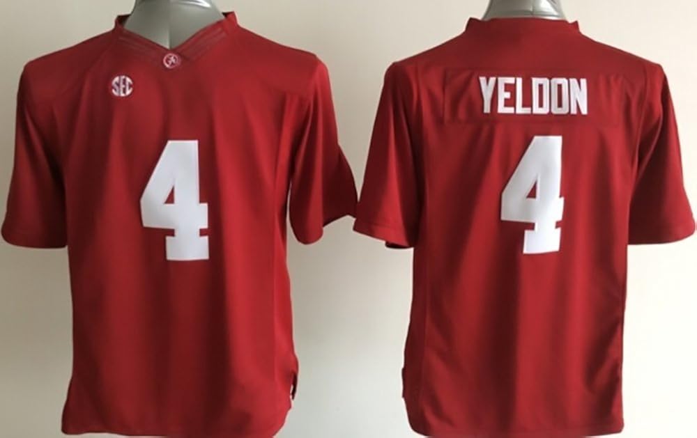 Amazon.com: Youth NCAA Football Jersey Alabama NO.4 YELDON Red Youth Football Jersey for 