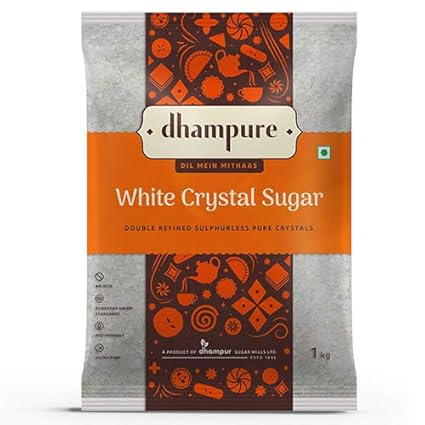 Dhampure White Crystal Sugar, 1kg