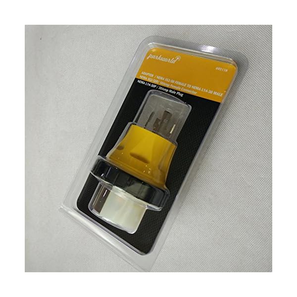 Parkworld-692118-Shore-Power-Adapter-Generator-30A-L14-30P-male-to-Marine-50A-SS2-50R-female-with-locking-ring