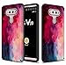 Townshop LG V20 Case, Hard Rubber Impact Dual Layer Shockproof Silicone Bumper Case for LG V20 - Paint Clouds