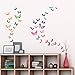 DECOWALL DS8-1602 Watercolour Butterflies Kids Wall Stickers Wall Decals Peel and Stick Removable Wall Stickers for Kids Nursery Bedroom Living Room d?cor