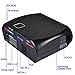 Kllarmant Projector, Upgraded +45% Lumens LCD Video Projector 1080P Full-HD LED Multimedia Projector 1280x800 Native Resolution Home Cinema Theater Video Projector