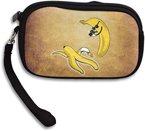 Funny Banana Art Banana Photographer Small Money Wallet Coin Purse Pouch Bag
