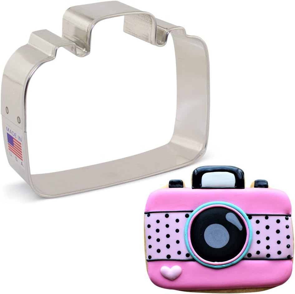 Camera Cookie Cutter, 3.75" Made in USA by Ann Clark